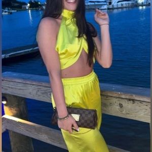 Draped High Neck Top